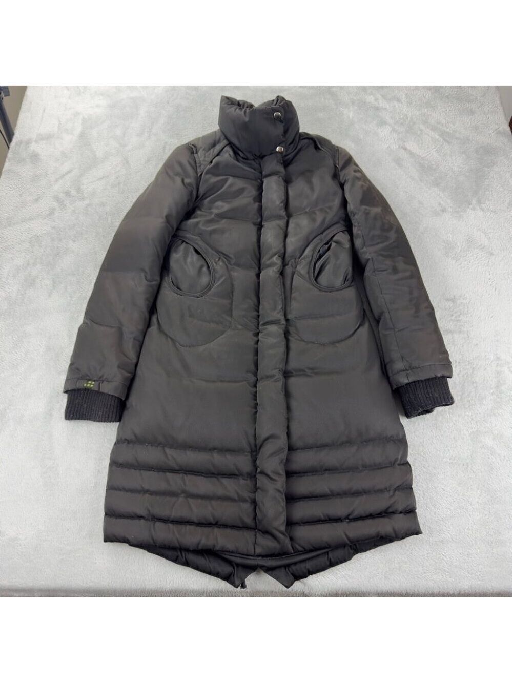 Soia Kyo XS Black Down Feather Long Puffer Jacket